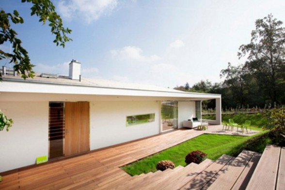 Super Minimalist House with Modern Architecture and Natural Landscape in Austria - Wooden Floor Panel