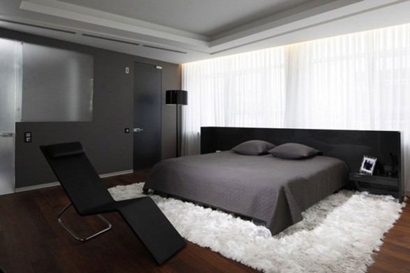 Gorgeous Apartment Plans with Modern Details from Geometrix Design in Moscow - Bedroom