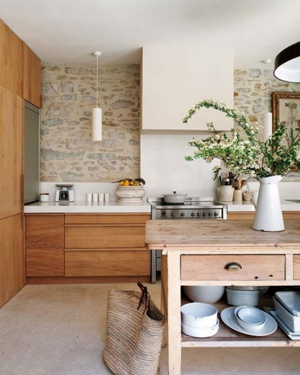 Modern Home Design in France, Redesigning from an Old Oil Mill Factory - Contemporary Kitchen