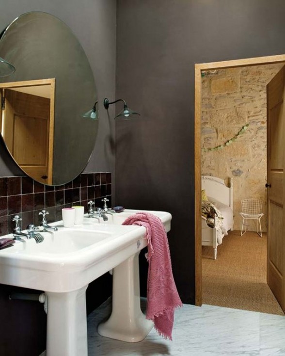 Modern Home Design in France, Redesigning from an Old Oil Mill Factory - Sophisticated Bathroom