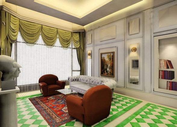 The Kingold, Apartment with Chinese Traditional Design of Royal Styles - Living Room