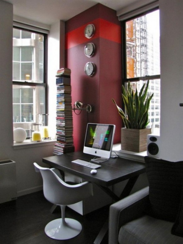A Bachelor Loft in Small Apartment Area and Efficient Placement of Interior - Working Desk