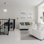 Elegant White Interior Design of a Minimalist Duplex Apartment Plans: Elegant White Interior Design Of A Minimalist Duplex Apartment Plans   Livingroom
