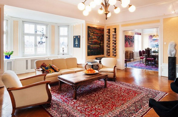 Luminous Interior Design from an Apartment in Stockholm - Livingroom
