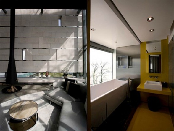 Modern Complex House Face the Lake Geneva by SAOTA Architect - Bathroom