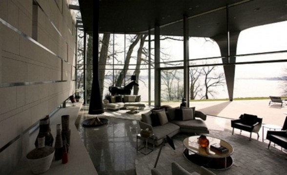 Modern Complex House Face the Lake Geneva by SAOTA Architect - Interior