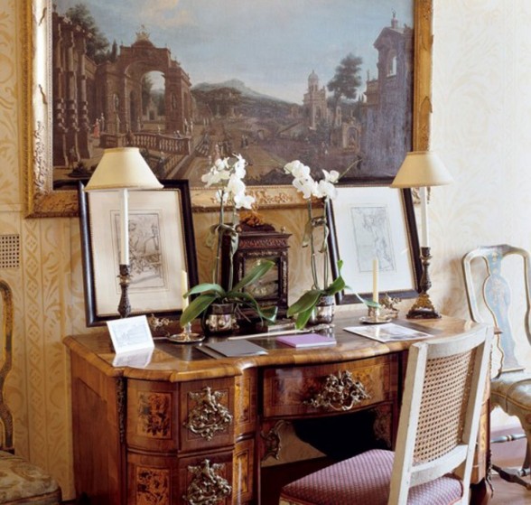 Monarch Apartment, Luxurious Interior Design Reminder of Emperor Napoleon III in Turin - Working Desk
