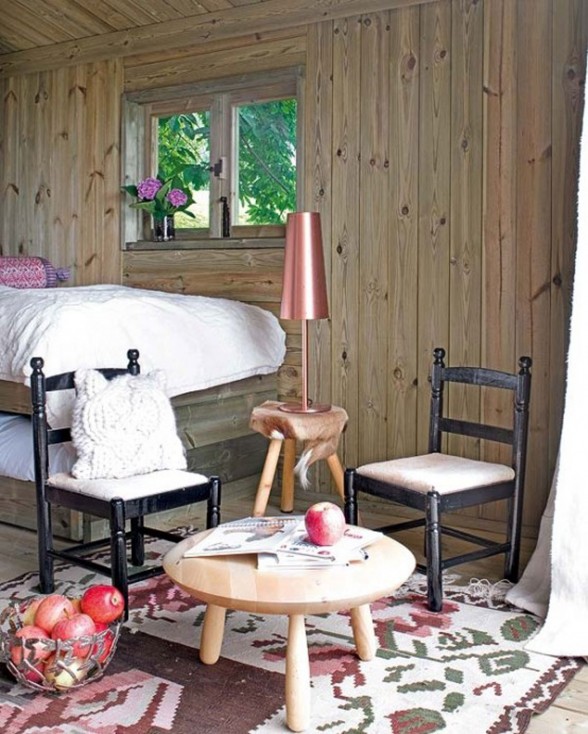 Rustic Tree House, Mini Home with Wooden Materials for summer - Interior