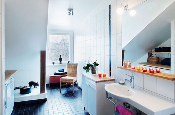 Vintage Decoration in Amazing Apartment Design from Skeppsholmen - Bathroom