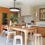 Vintage Country House Ideas with Unconventional Designs: Clean And Clear Kitchen Dining Room