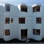 Conceptual Concrete Urban Apartment Designs with Eco Green Exterior: Minimal White Urban Apartment Designs