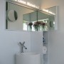 Inspiring Retreat House Designs with Applicative Home Designs Ideas: White Light Bathroom Space