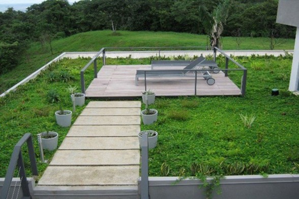 conceptual rooftop terrace space