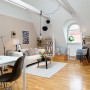Lovely Interior in a Swedish Attic With Apparent View Above The City: Attic Sweden Apartment