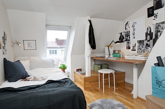 Bedroom of Attic Sweden Apartment