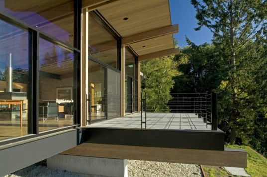 Terrace Glass and Wooden Cabin