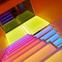 Multicolor Lighting LED for Christmas Tree: Beautiful Glowing Staircase Modern Apartment Awesome Multi Color Lighting