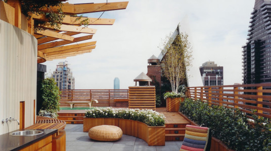 Contemporary Roof Gardens Decks Design Modern Apartment Outdoor Kitchen