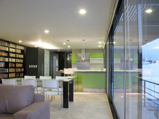 Modern Multi Color Lighting Interior Living Dining Room