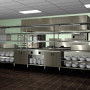 Commercial Kitchen Design of Dirties: Amazing Modern Spacious Commercial Kitchen Design Chrome Color Design
