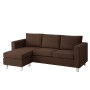 Small Sectional Sofa for Completing the Need of Furniture in Small Space: Astonishing Modern Minimalist Brown Color Small Sectional Sofa
