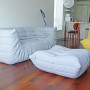 Togo Sofa as Your Choice to Have a Comfort Life: Astonishing Modern White Yellow Color Togo Sofa Design Ideas