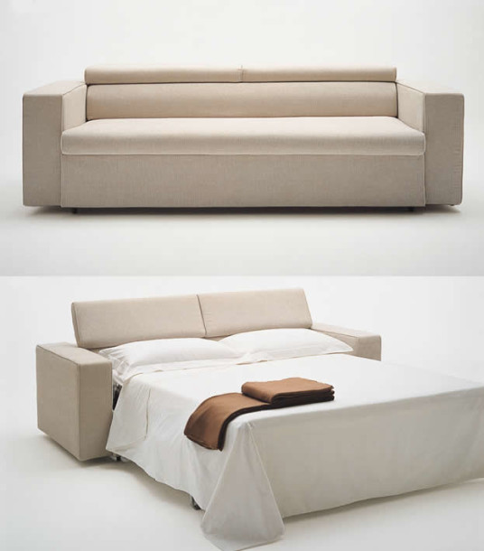 Awesome Modern Minimalist White Cream Cheap Sofa Beds