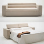 Cheap Sofa Beds on Features and Comfort: Awesome Modern Minimalist White Cream Cheap Sofa Beds