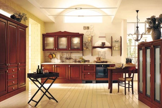 Awesome Modern Style Italian Kitchen Design Wooden Style Cabinets