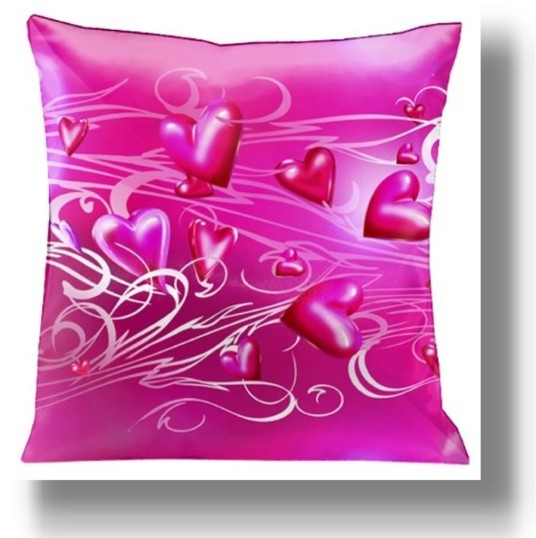 Awesome Pink Sofa Pillows Hearts Pink Color Design Ideas