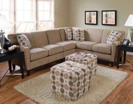Classic England Small Sectional Sofa Circle Decor Cushion Design