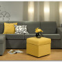 Small Sectional Sofa for Completing the Need of Furniture in Small Space: Elegant Contemporary Grey Small Sectional Sofa Yellow Coffee Table