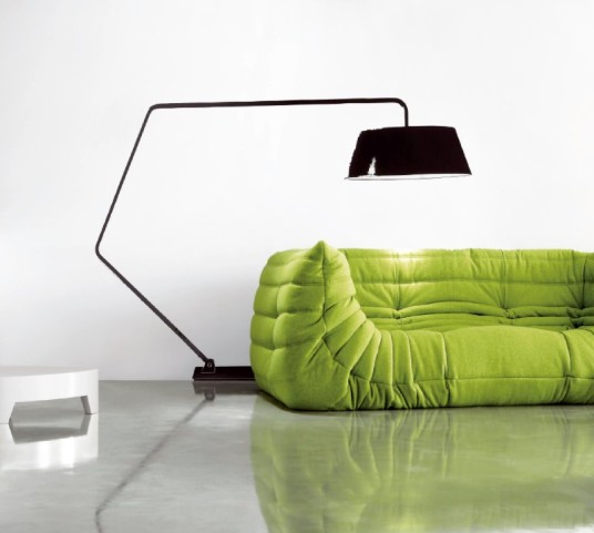 Elegant Green Color Togo Sofa Small Sectional Living Room Design