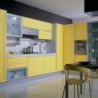Kitchen Cabinets Pictures for Optimal Space Usage: Elegant Modern Minimalist Green Kitchen Cabinets Pictures Design
