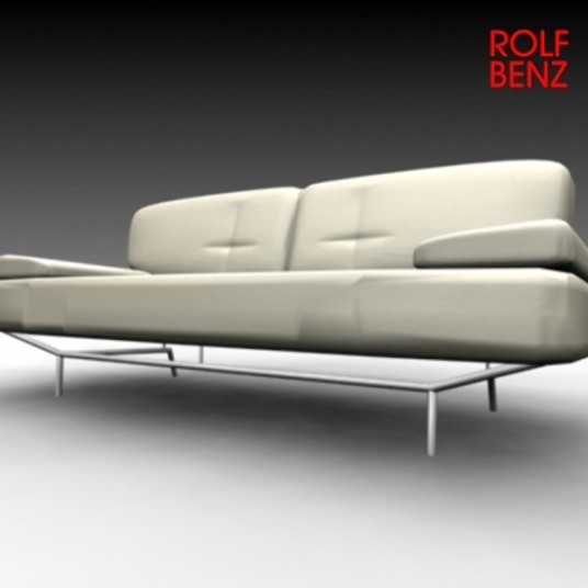 Elegant Modern Style White Metal Frame Rolf Ben Sofa Design