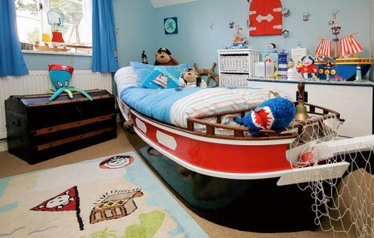 Exciting Pirate Theme Kids Bedroom Ideas With Ship Bunk
