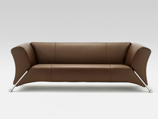 Extraordinary Brown Modern Style Rolf Benz Sofa Metal Frame