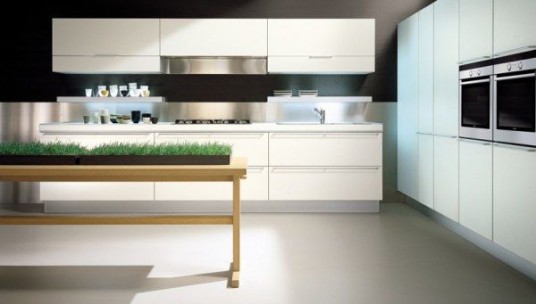 Extraordinary Modern Style White Interior Italian Kitchen Design