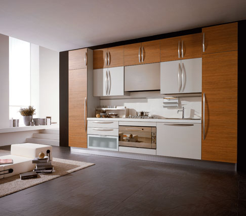 Fabulous Micro Wooden Style Cabinets Italian Kitchen Design