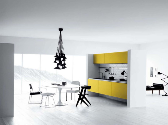Fancy Modern Kitchen Cupboards Paint Ideas Yellow Accent