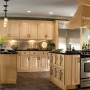 Kitchen Lighting Design Gives Perfect Sight in Kitchen: Gorgeos Modern Classic Kitchen Lighting Design Wooden Islands