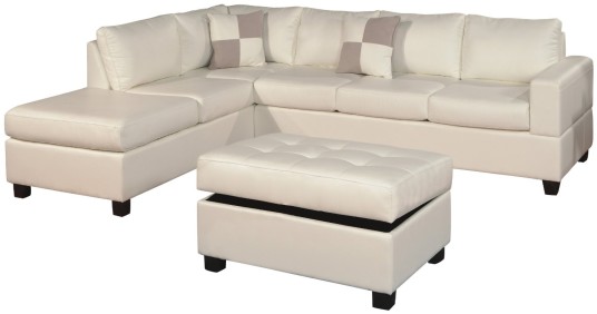 Gorgeous Modern Minimalist White Color Leather Sleeper Sofas Design