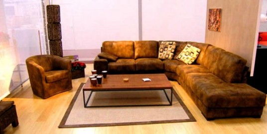 Luxurious Brown Color Sofa and Arm Chairs Affordable Modern Furniture
