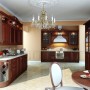 Kitchen Cupboards Ideas for Your Home: Luxury Kitchen Brown Kitchen Cupboards Ideas Crystal Chandelier
