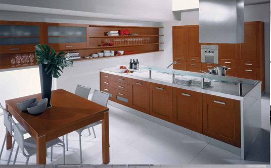 Modern Kitchen Cabinets Pictures Spacious Wooden Accents Ideas