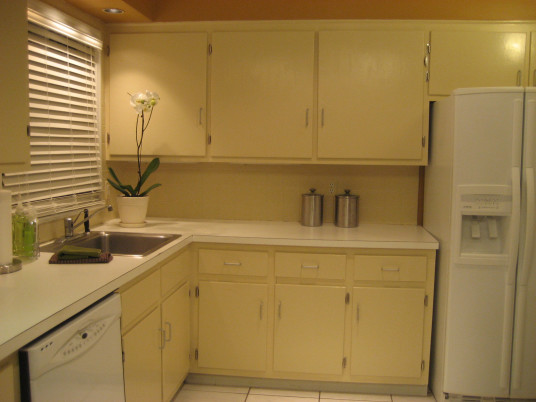 Neutral Kitchen Cupboards Paint Ceiling Lamp White Countertop