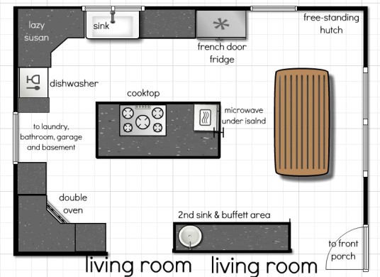 Open Kitchen Living Space Modern Kitchen Floor Plans