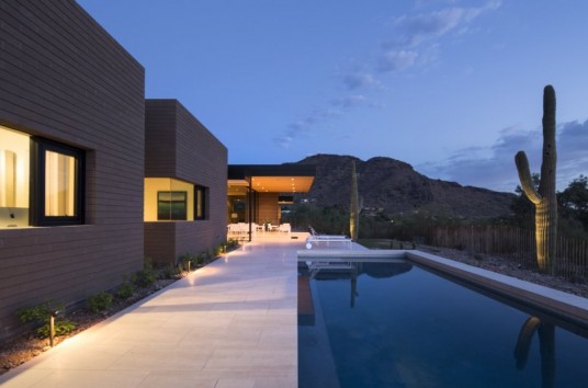 Rammed Earth Modern House Pool