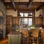 Kitchen Backsplash Designs, Choice, and Creativity: Rustic Italian Kitchen Design Wooden Accents Stone Decor Ideas