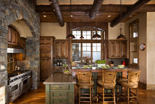 Rustic Italian Kitchen Design Wooden Accents Stone Decor Ideas